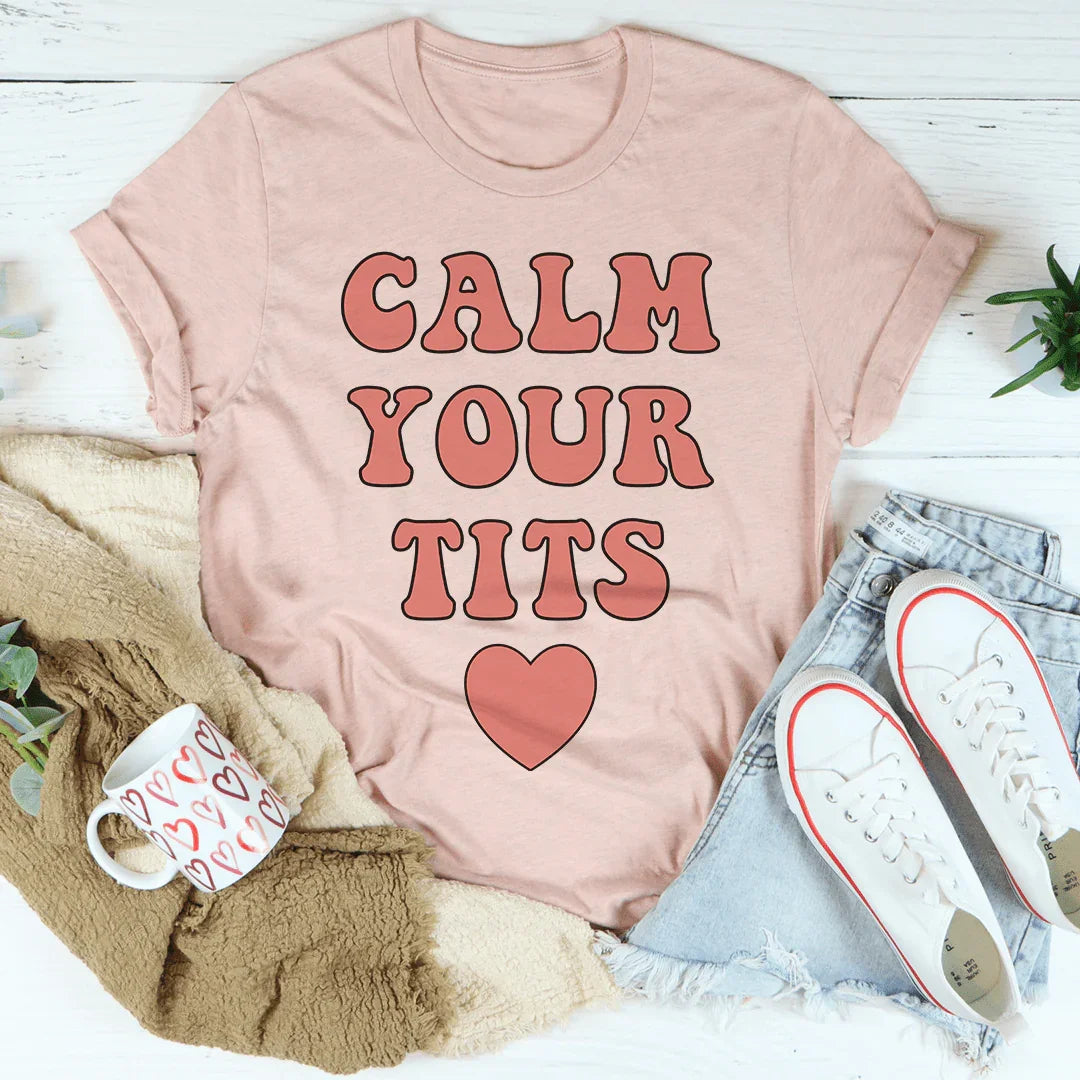 Calm Down Tee Heather Prism Peach / S Peachy Sunday T-Shirt