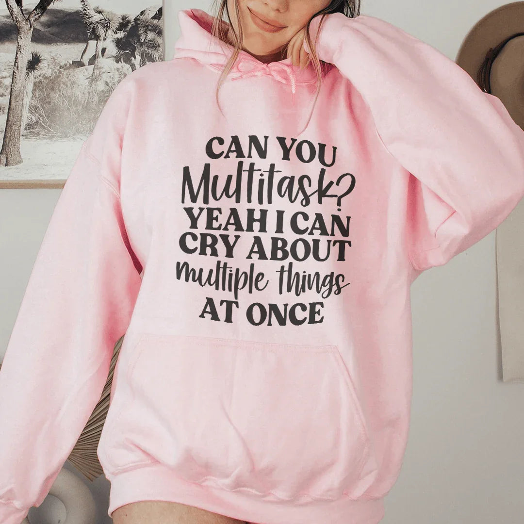 Can You Multitask Hoodie Light Pink / S Peachy Sunday T-Shirt