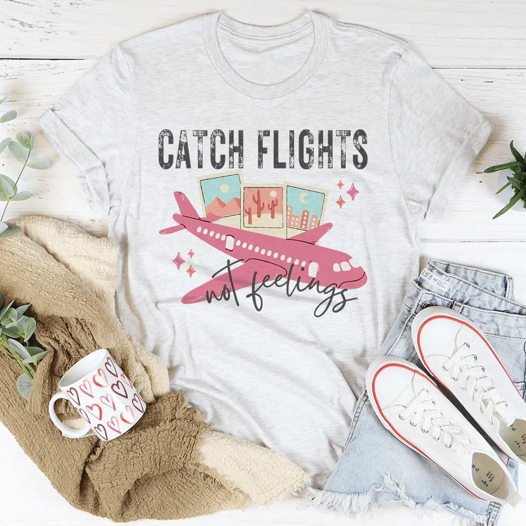 Catch Flights Retro Tee Peachy Sunday T-Shirt