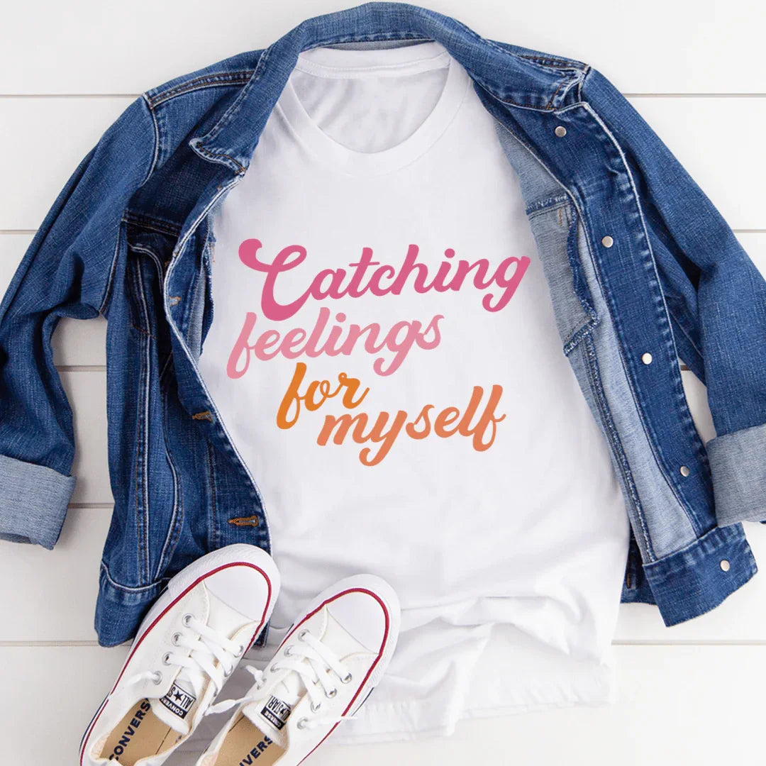 Catching Feelings Tee White / S Peachy Sunday T-Shirt