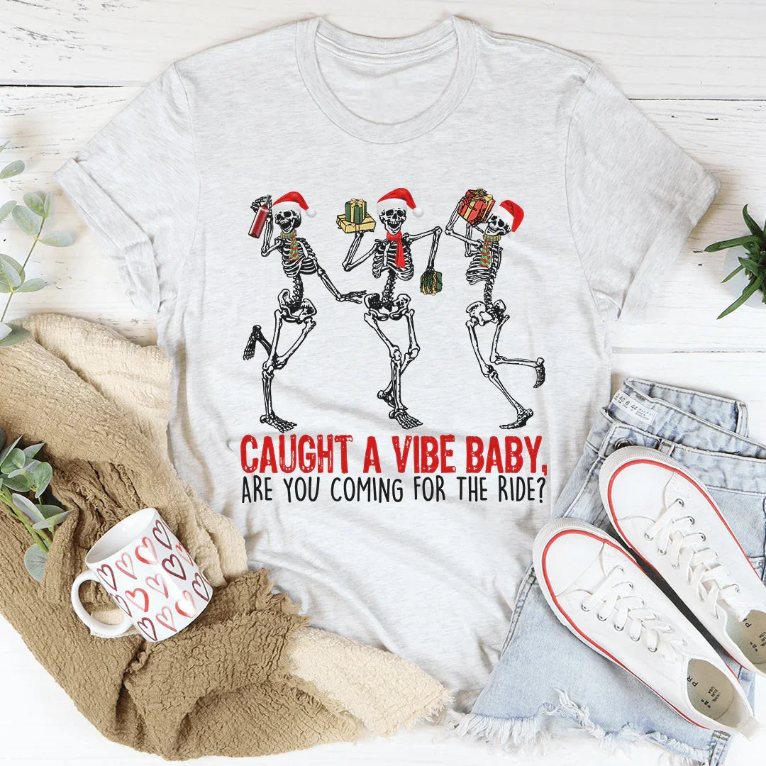 Caught A Vibe Baby Tee Ash / S Peachy Sunday T-Shirt