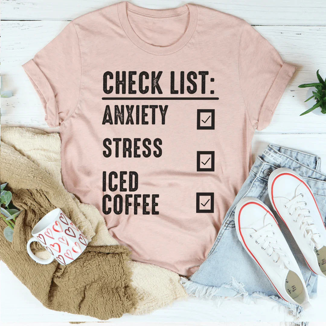 Check List Tee Peachy Sunday T-Shirt