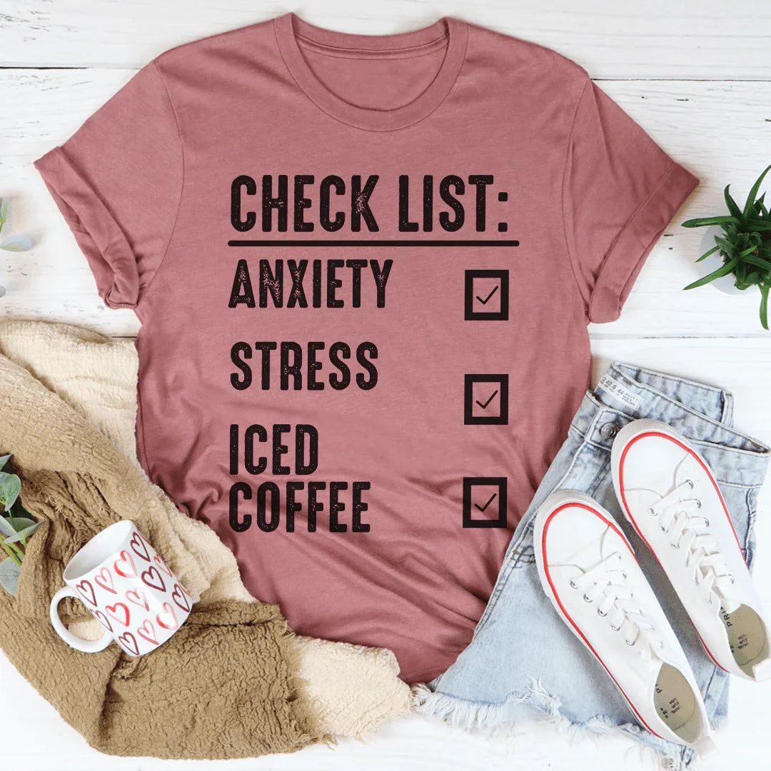 Check List Tee Peachy Sunday T-Shirt