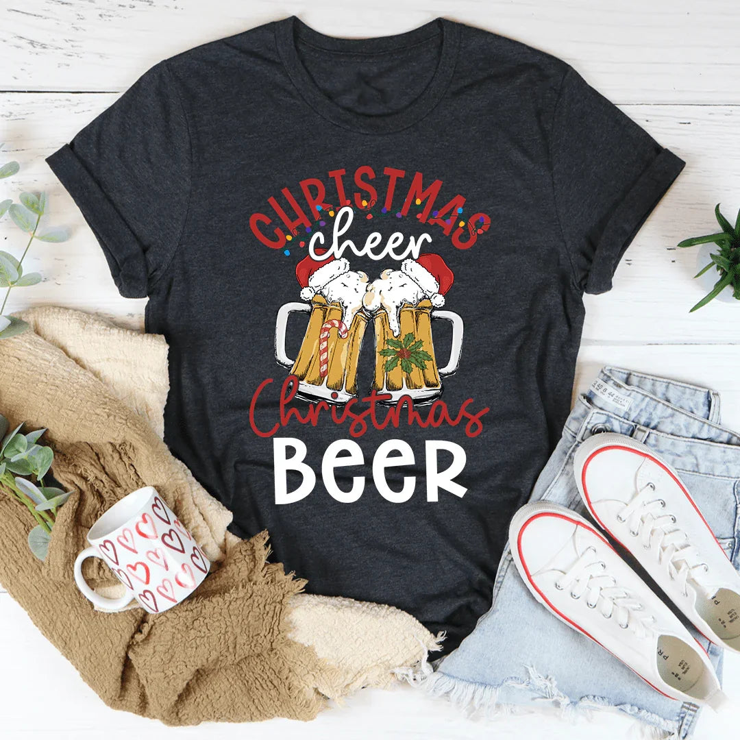 Christmas Beer Tee Dark Grey Heather / S Peachy Sunday T-Shirt