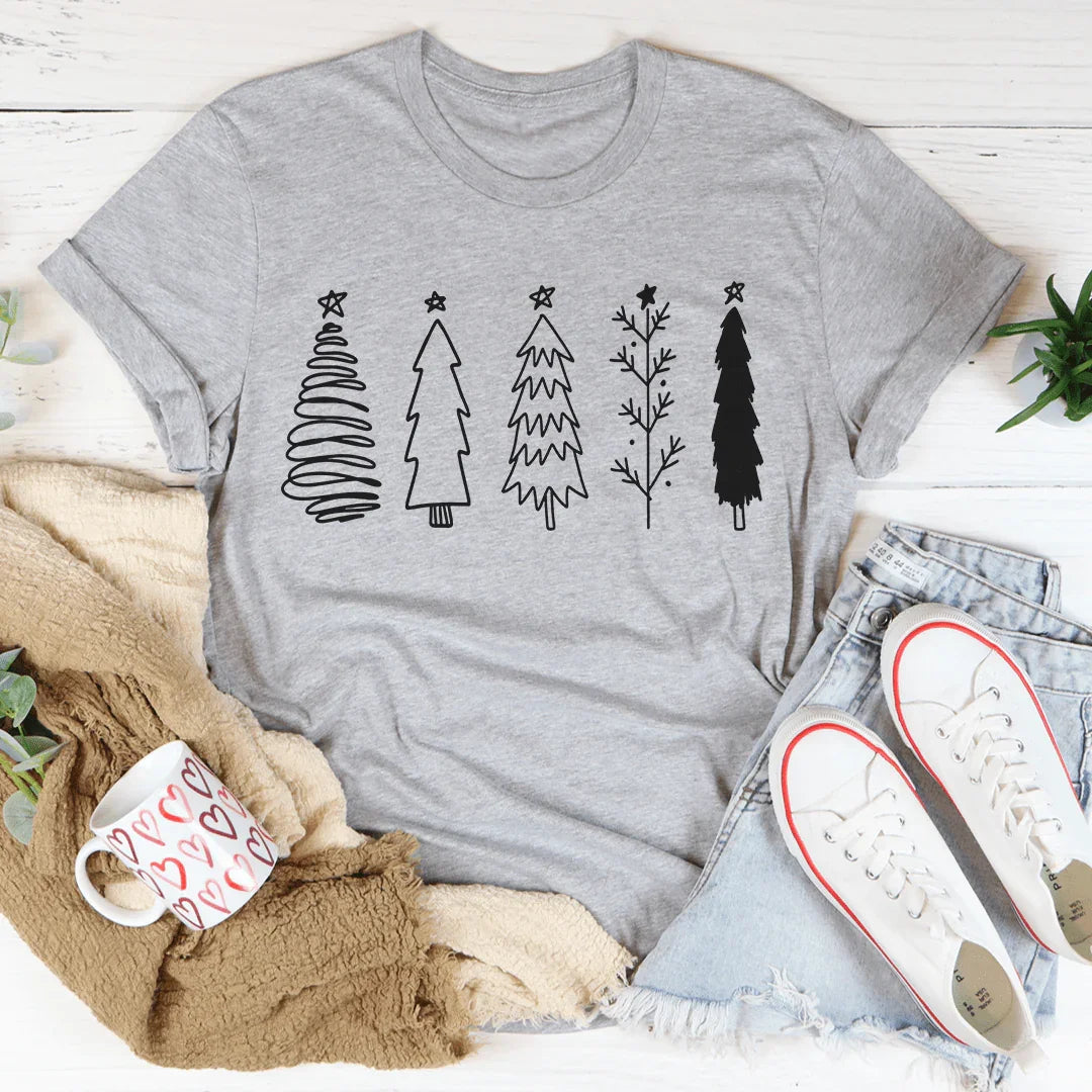 Christmas Trees Tee Athletic Heather / S Peachy Sunday T-Shirt