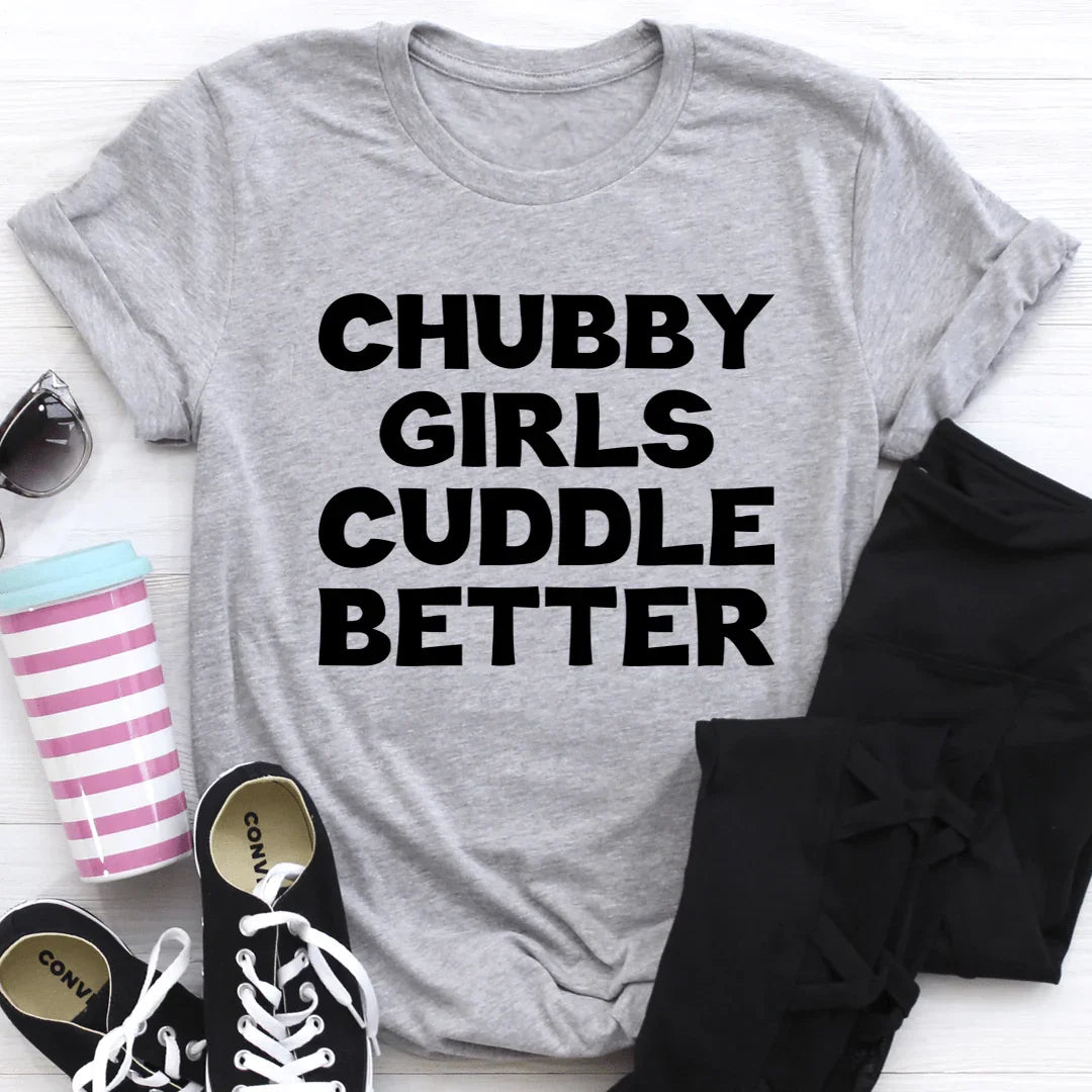 Chubby Girls Cuddle Better Tee Athletic Heather / S Peachy Sunday T-Shirt