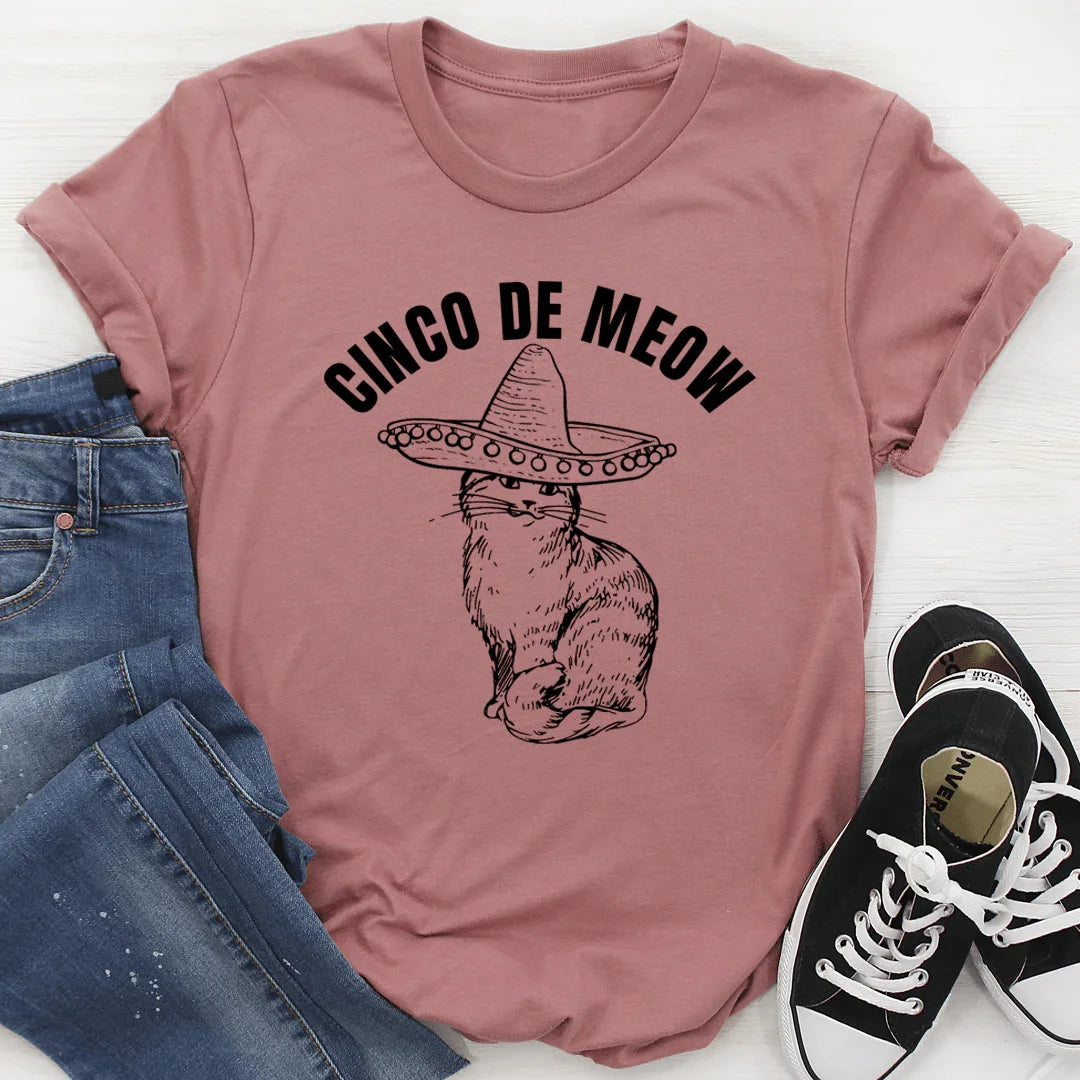 Cinco De Meow Tee Mauve / S Peachy Sunday T-Shirt