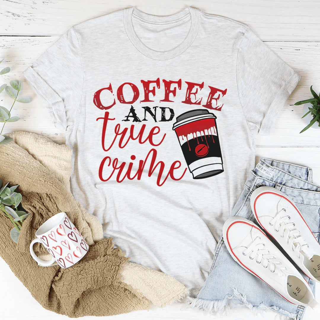 Coffee And True Crime Tee Ash / S Peachy Sunday T-Shirt