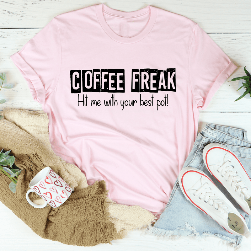Coffee Freak Tee Pink / S Peachy Sunday T-Shirt