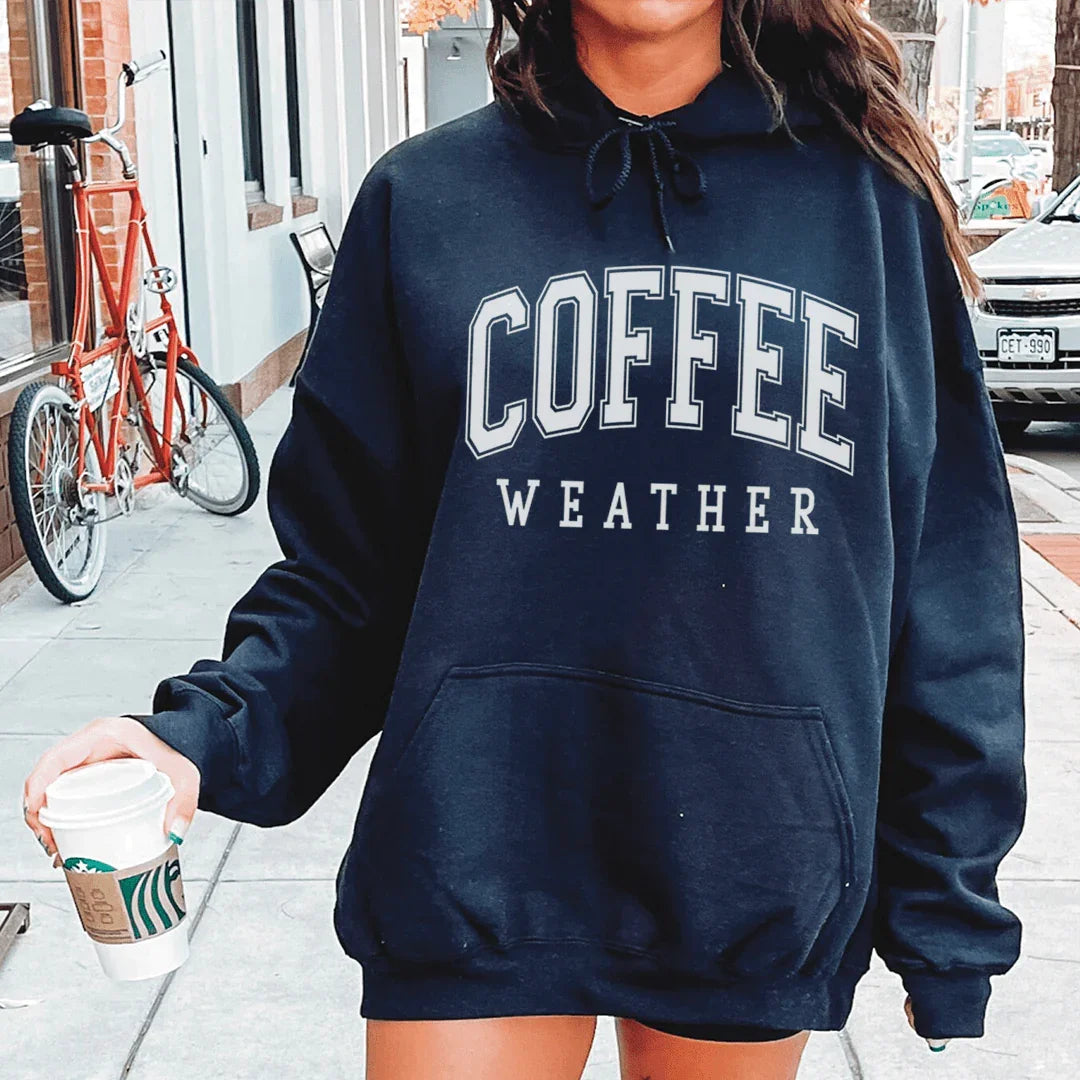 Coffee Weather Hoodie Black / S Peachy Sunday T-Shirt