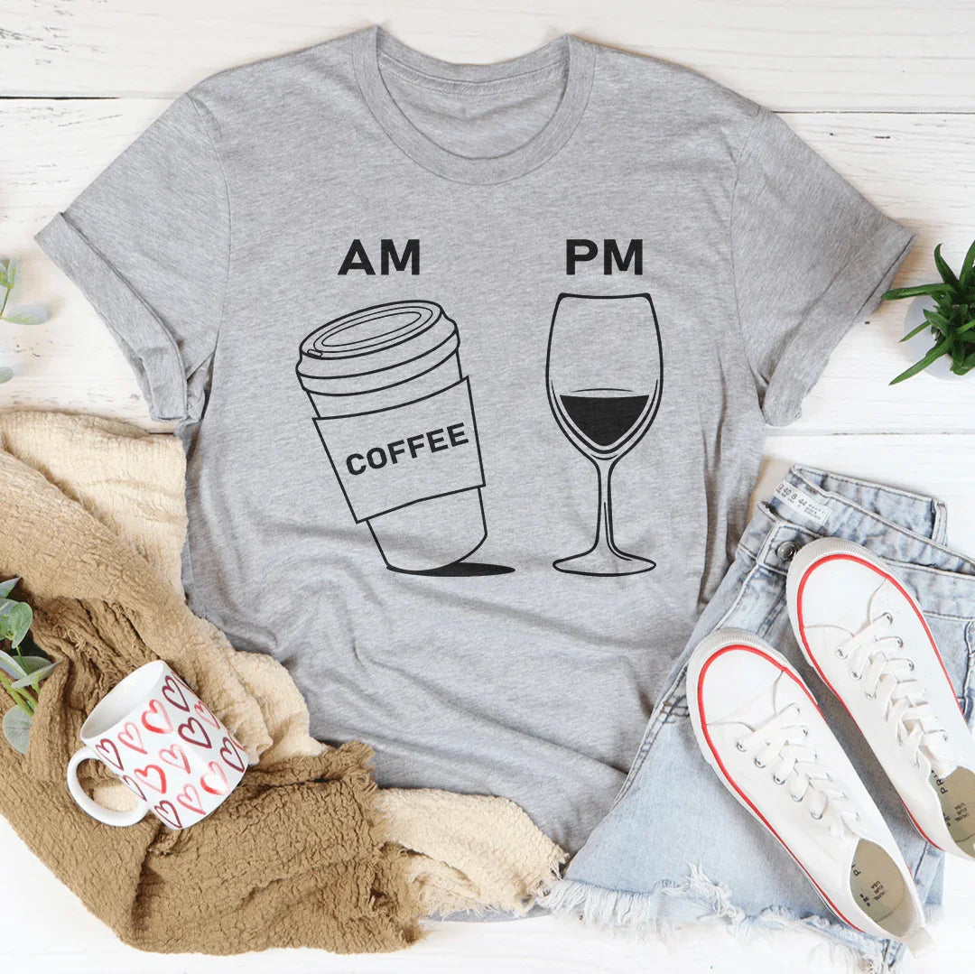 Coffee & Wine Tee Athletic Heather / S Peachy Sunday T-Shirt