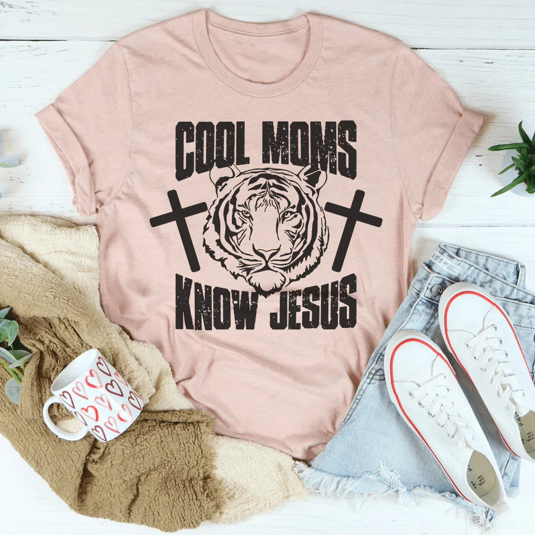 Cool Moms Know Jesus Tee Peachy Sunday T-Shirt