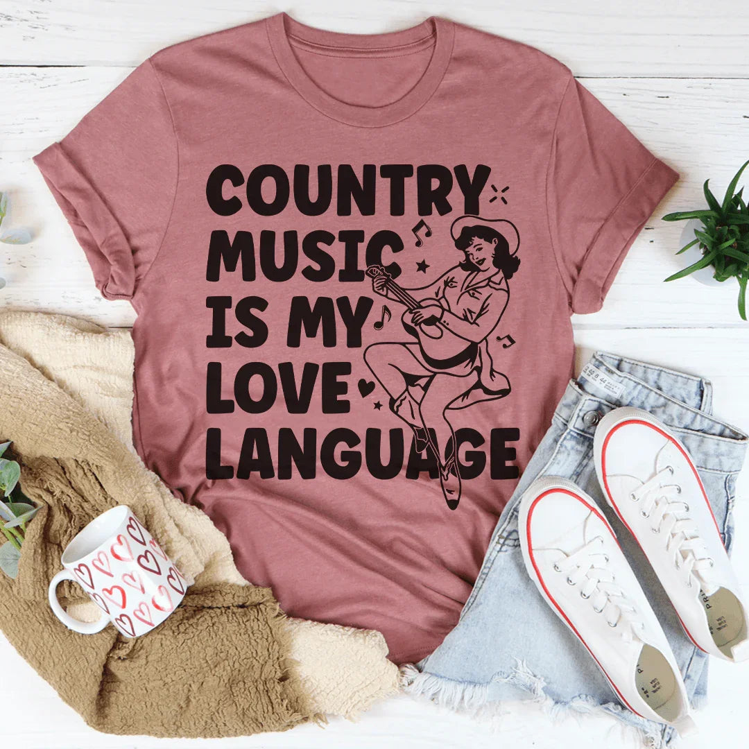 Country Music Is my Love Language Tee Peachy Sunday T-Shirt