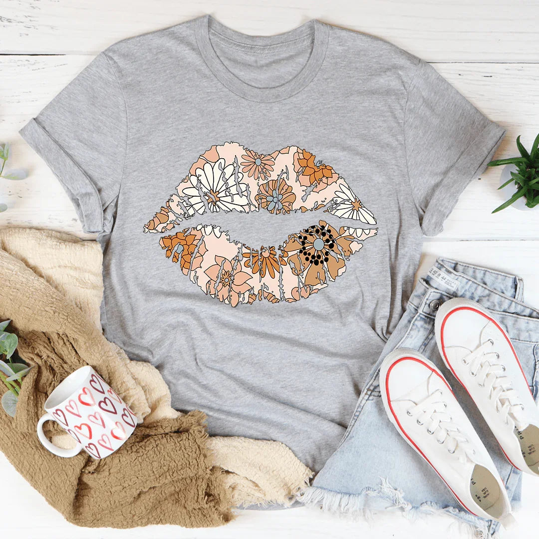 Daisy Lips Tee Athletic Heather / S Peachy Sunday T-Shirt