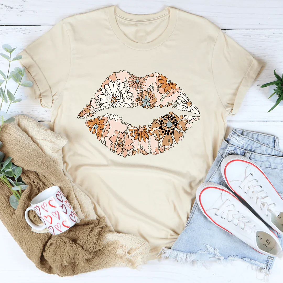 Daisy Lips Tee Heather Dust / S Peachy Sunday T-Shirt