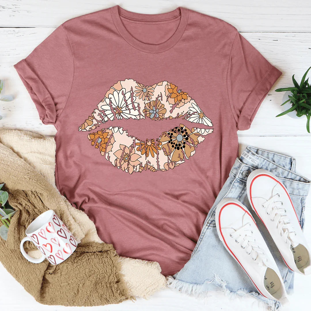 Daisy Lips Tee Mauve / S Peachy Sunday T-Shirt