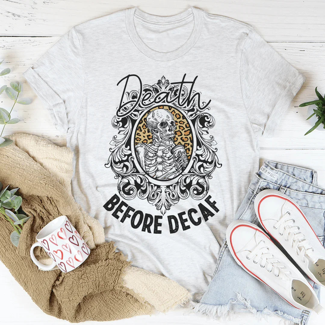 Death Before Decaf Tee Ash / S Peachy Sunday T-Shirt