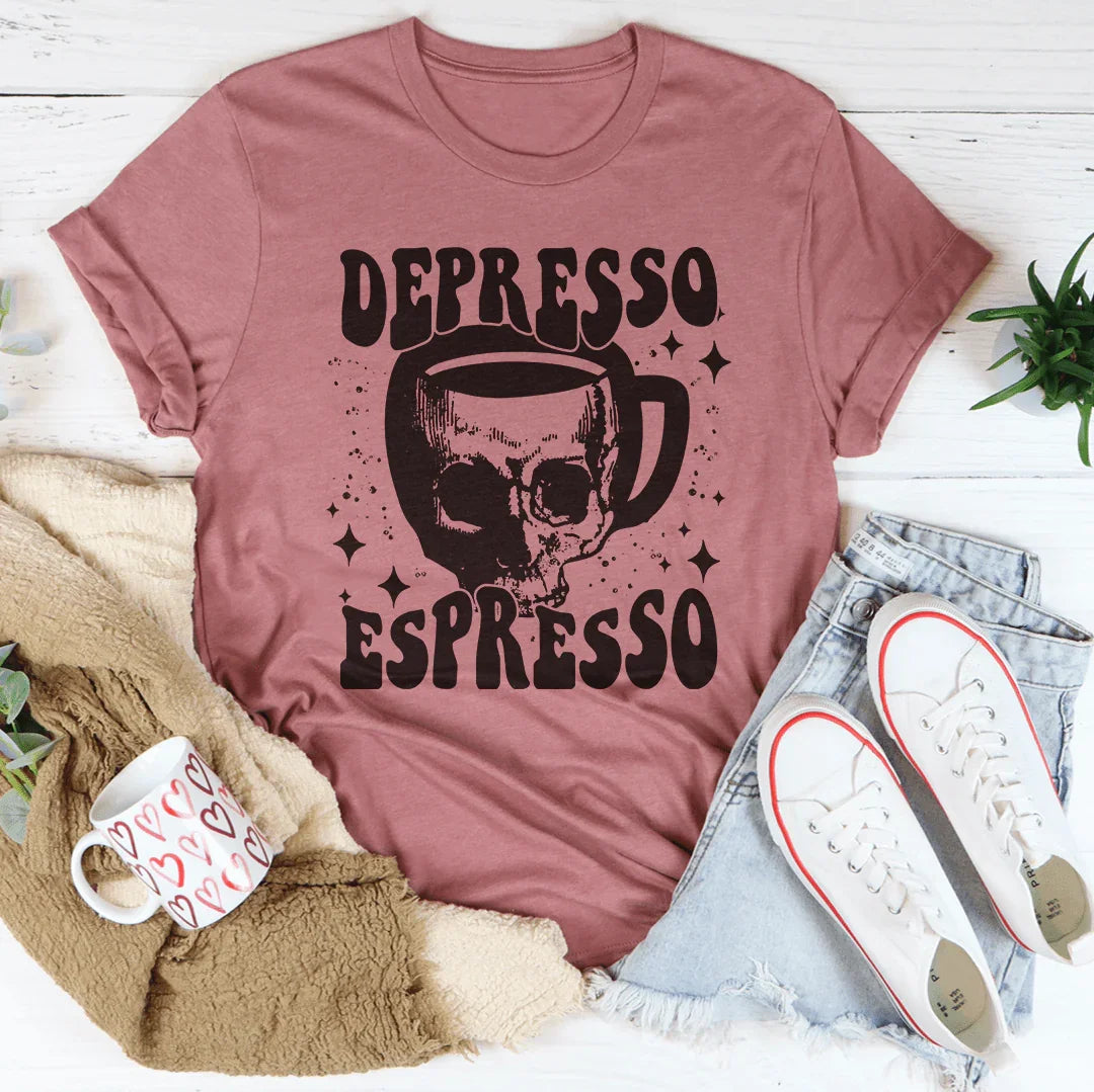 Depresso Espresso Tee Peachy Sunday T-Shirt