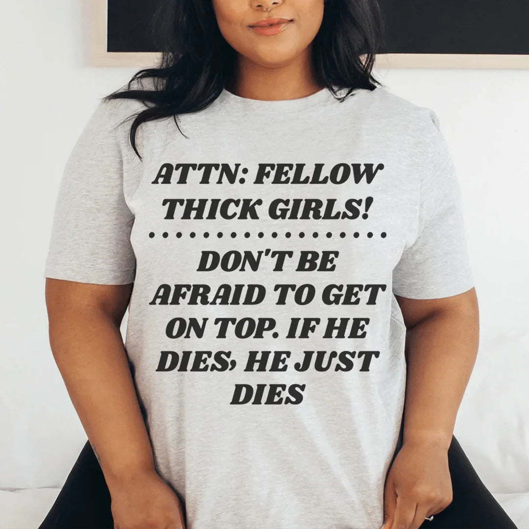 Don't Be Afraid To Get On Top Tee Athletic Heather / S Peachy Sunday T-Shirt