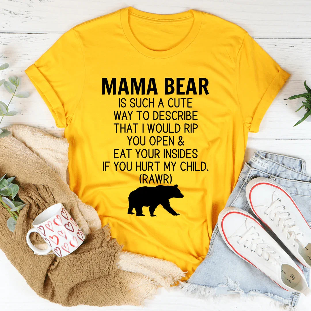 Don't Mess With Mama Bear Tee Mustard / S Peachy Sunday T-Shirt