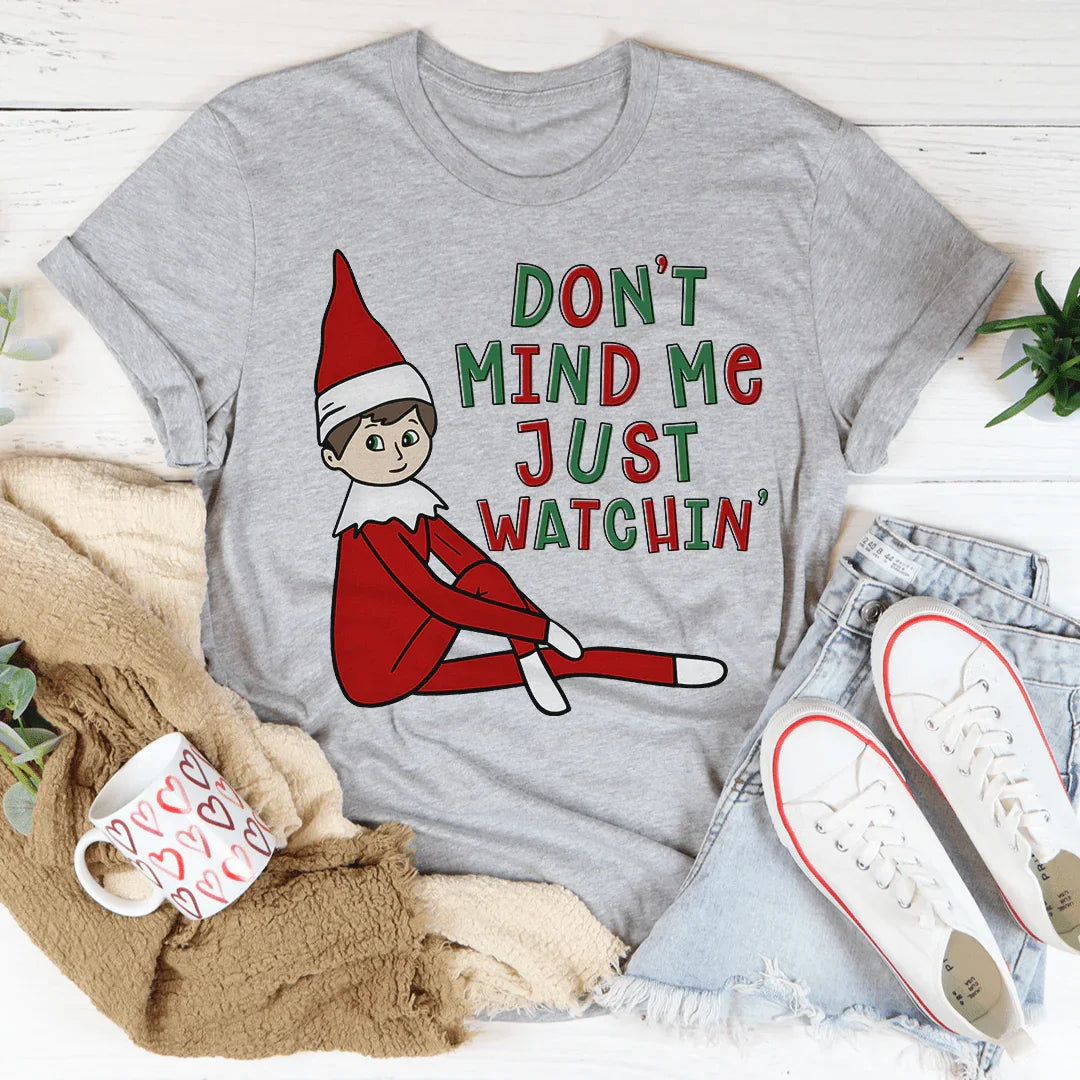 Don't Mind Me Just Watchin' Tee Athletic Heather / S Peachy Sunday T-Shirt