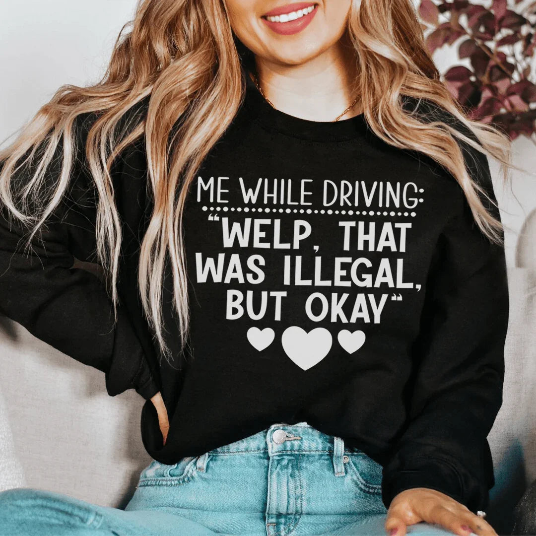 Driving Sweatshirt Black / S Peachy Sunday T-Shirt