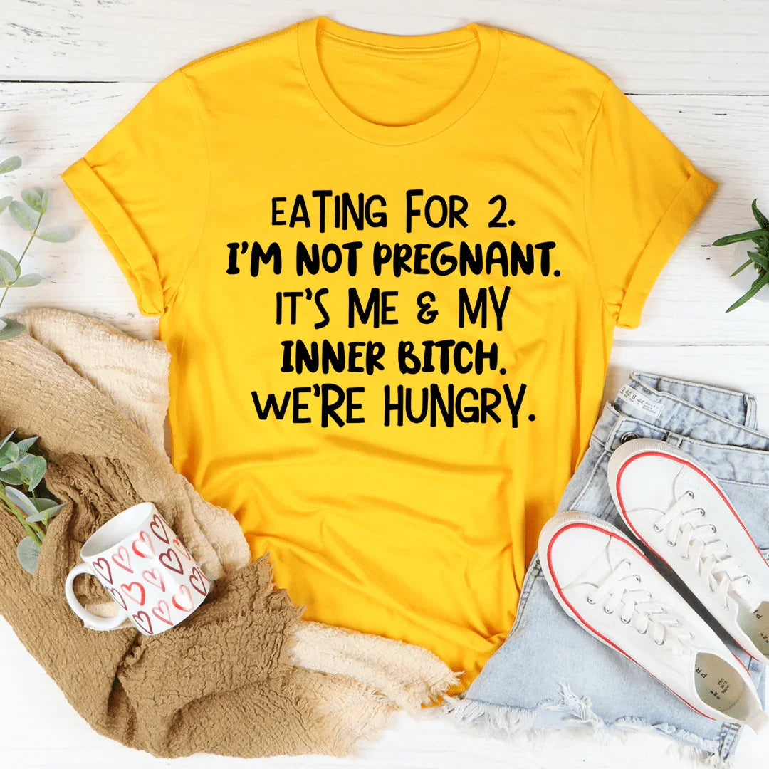 Eating For Two Tee Mustard / S Peachy Sunday T-Shirt