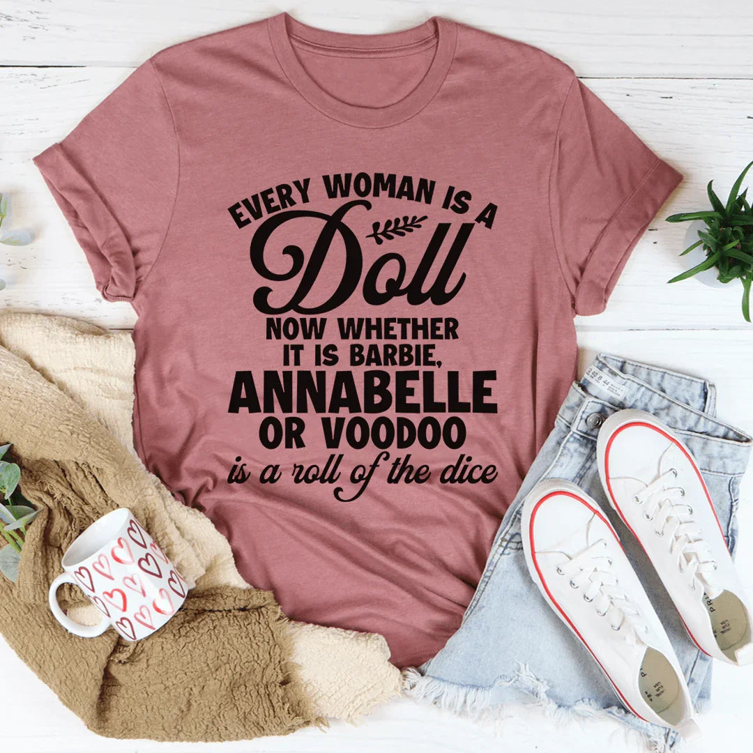 Every Woman Is A Doll Tee Mauve / S Peachy Sunday T-Shirt