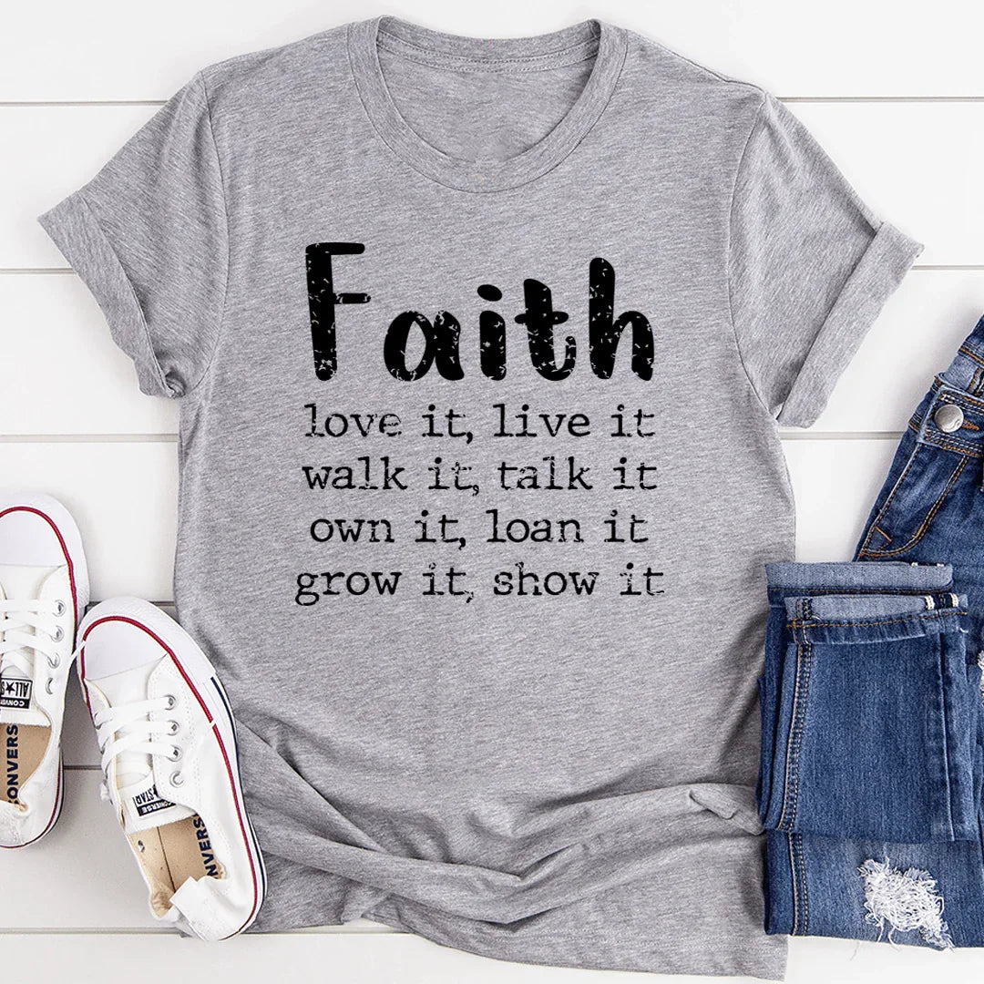 Faith Love It Live It Tee Athletic Heather / S Peachy Sunday T-Shirt