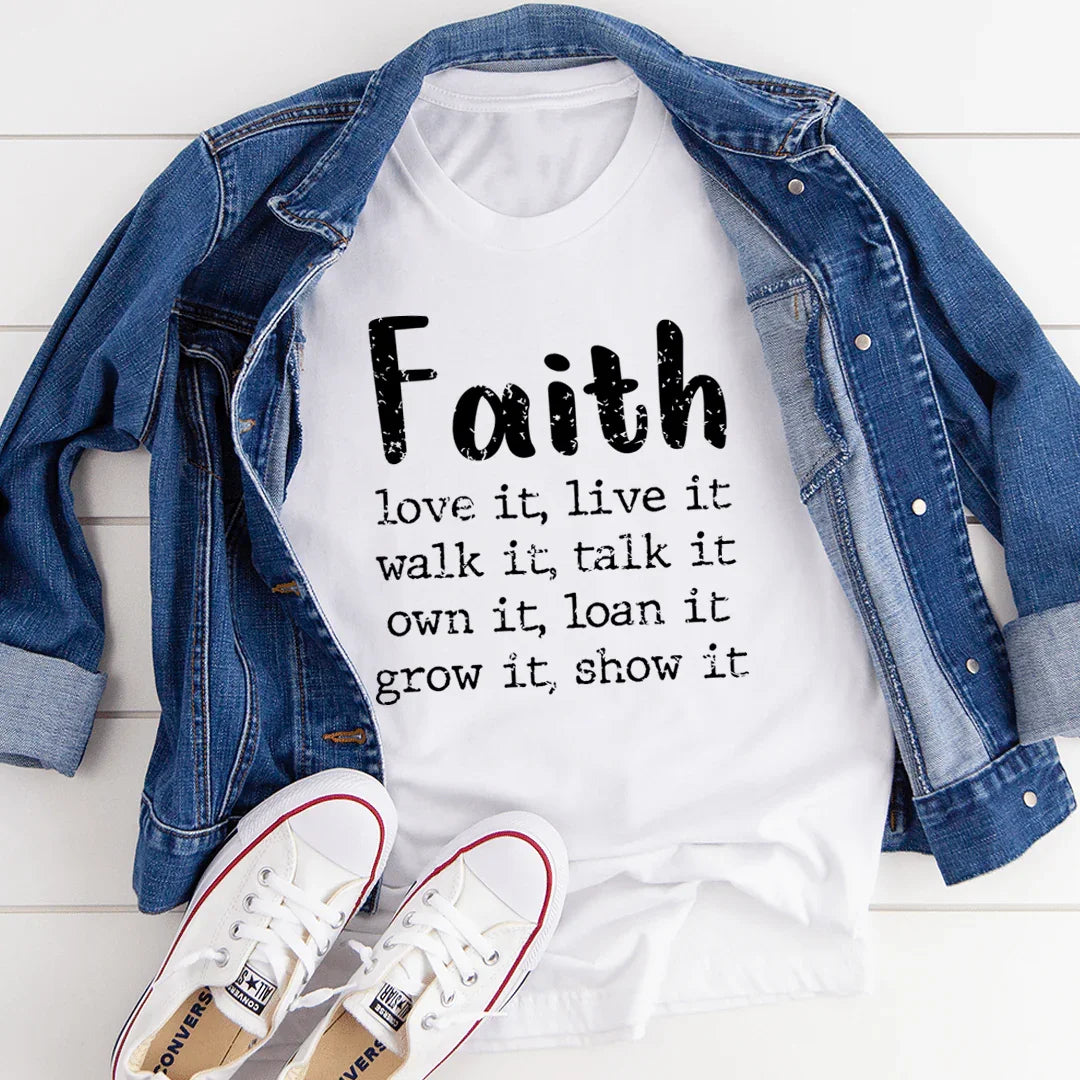 Faith Love It Live It Tee White / S Peachy Sunday T-Shirt