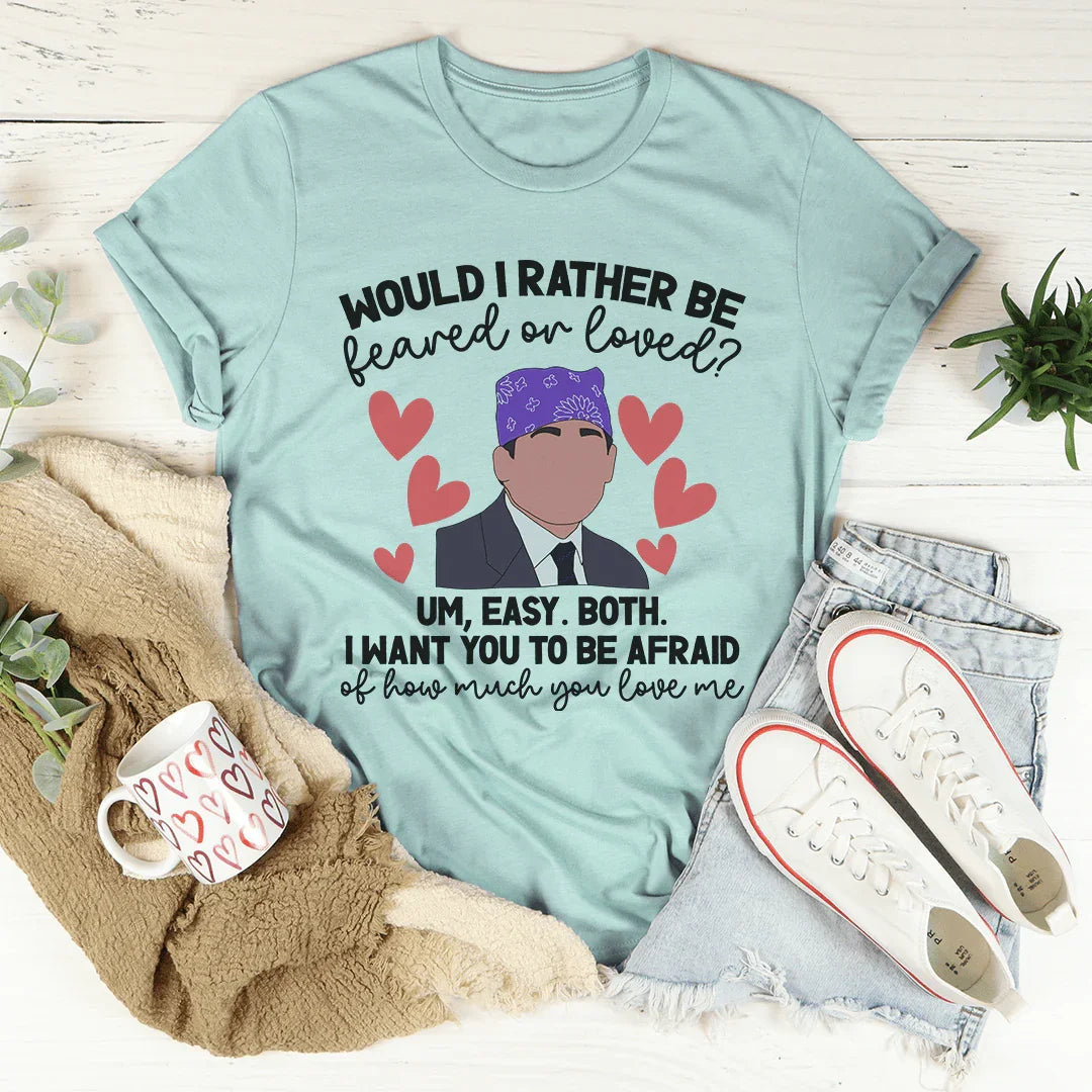 Feared Or Loved Tee Heather Prism Dusty Blue / S Peachy Sunday T-Shirt