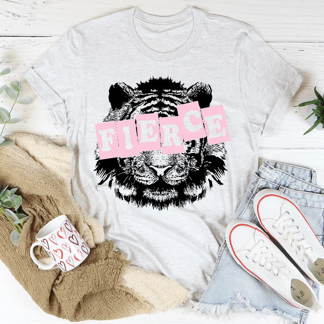 Fierce Tiger Tee White / S Peachy Sunday T-Shirt