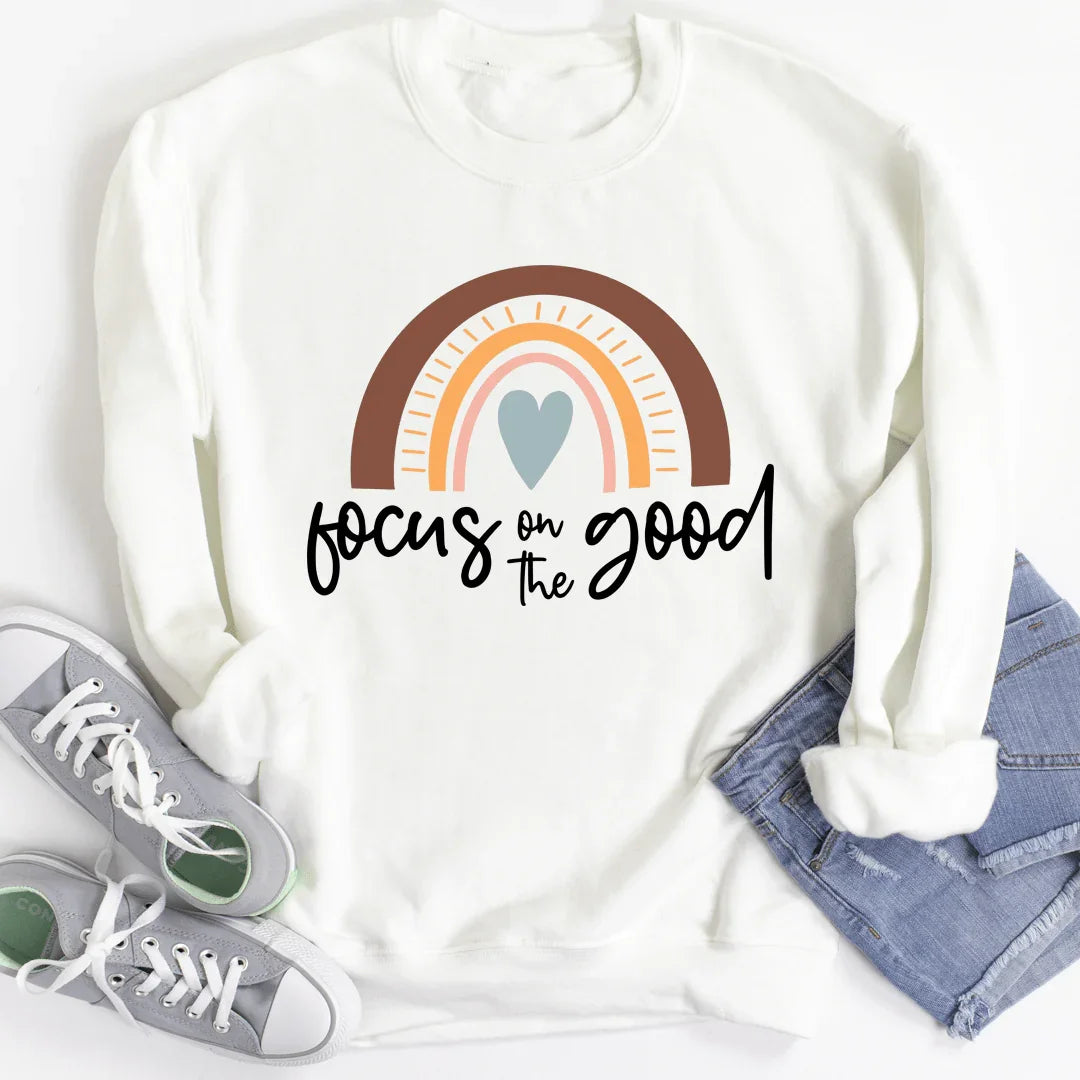 Focus On The Good Sweatshirt S Peachy Sunday T-Shirt