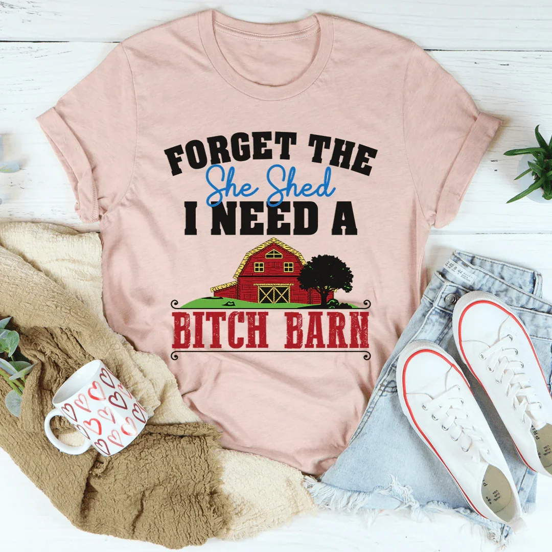 Forget The She Shed Tee Heather Prism Peach / S Peachy Sunday T-Shirt