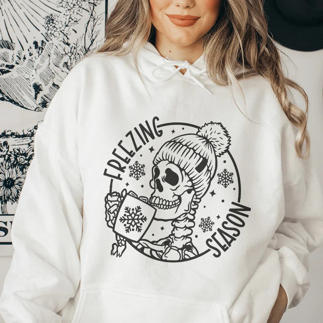 Freezing Season Hoodie White / S Peachy Sunday T-Shirt