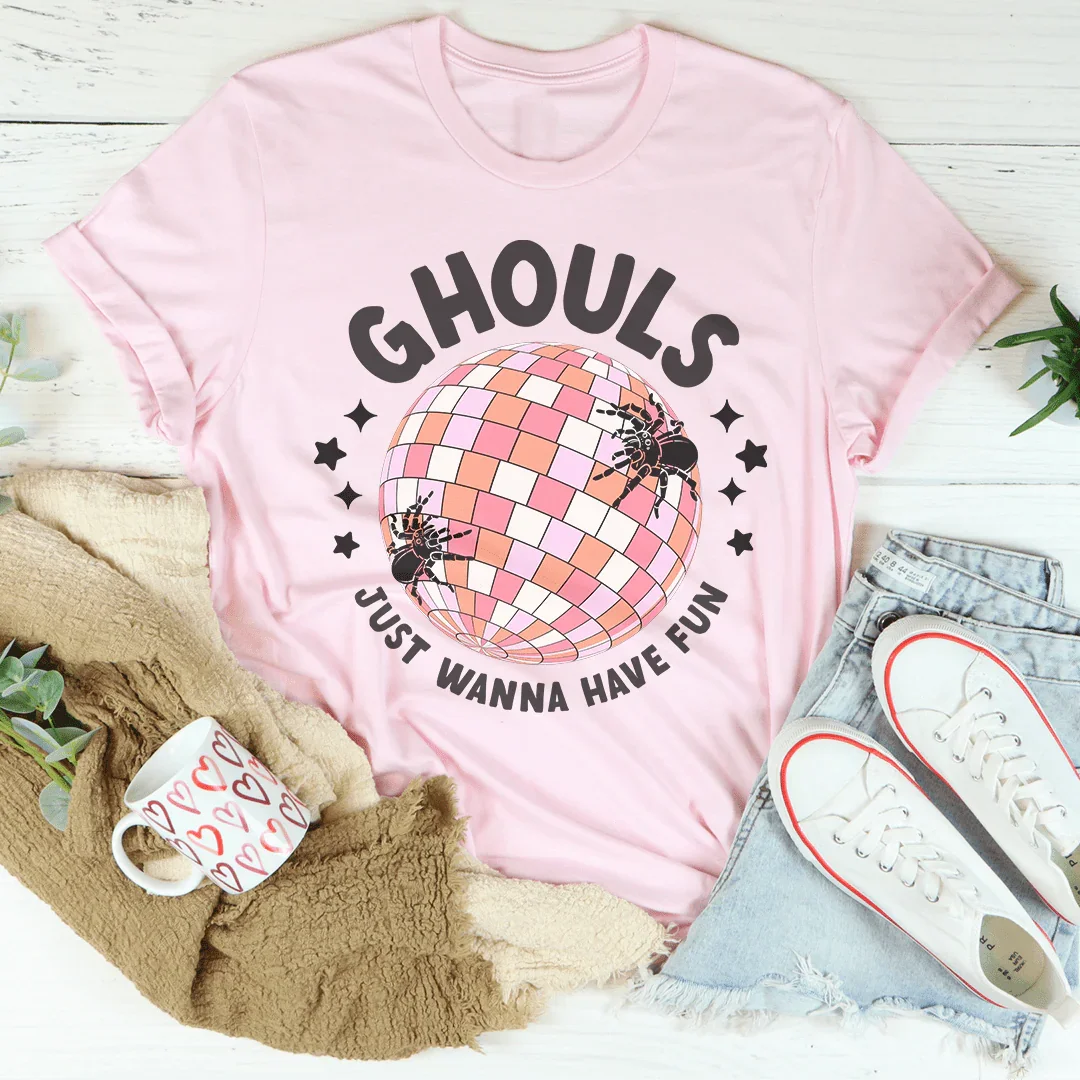 Ghouls Just Wanna Have Fun Retro Tee Peachy Sunday T-Shirt