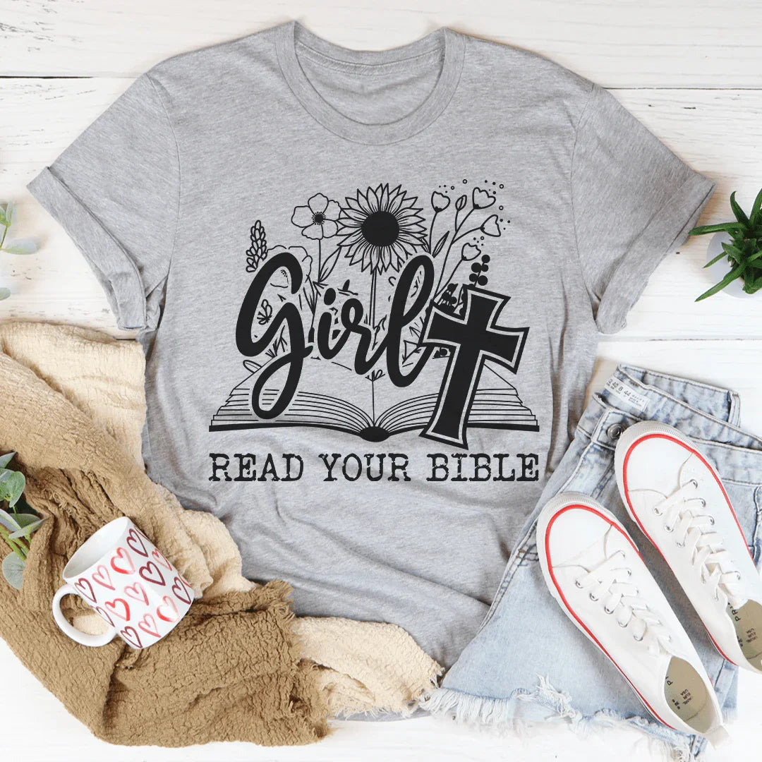 Girl Read Your Bible Tee Peachy Sunday T-Shirt