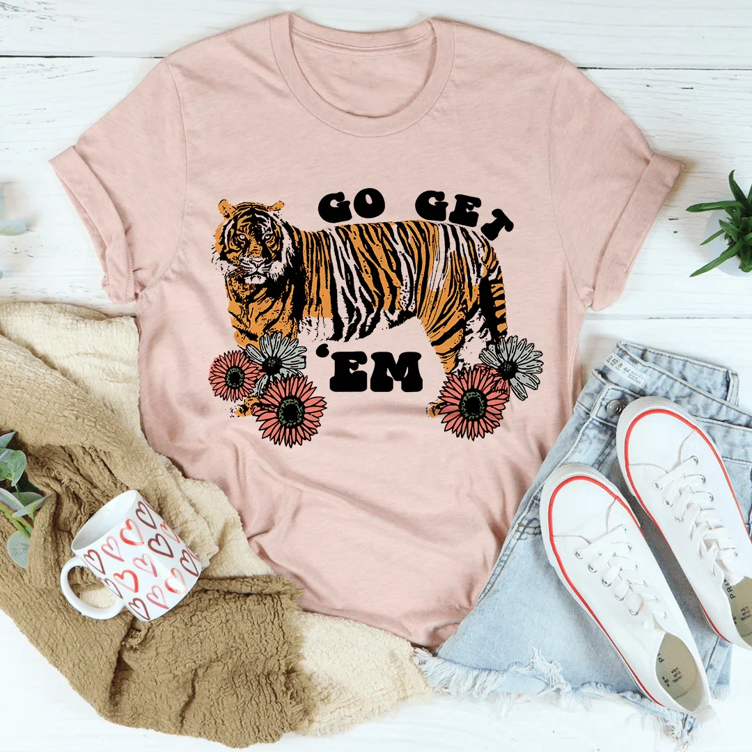 Go Get 'Em Tee Heather Prism Peach / S Peachy Sunday T-Shirt