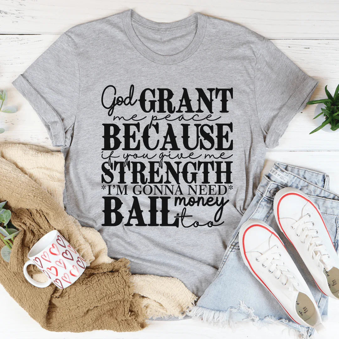 God Grant Me Peace Tee Athletic Heather / S Peachy Sunday T-Shirt