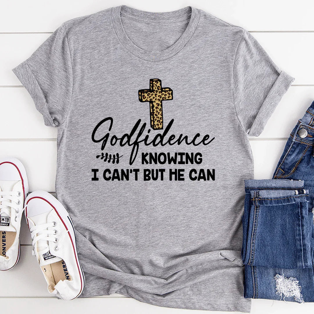 Godfidence Knowing I Can't But He Can Tee Athletic Heather / S Peachy Sunday T-Shirt