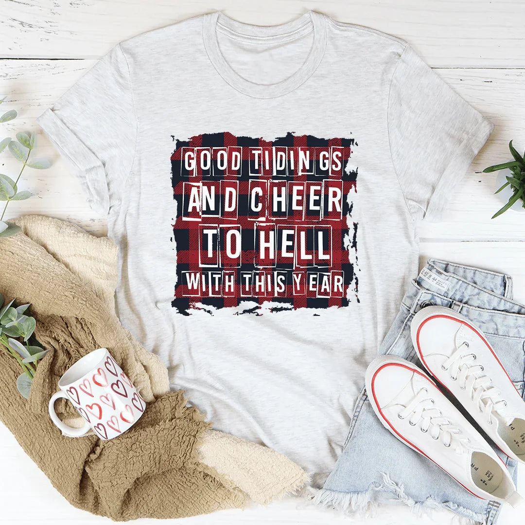 Good Tidings And Cheer Tee Ash / S Peachy Sunday T-Shirt