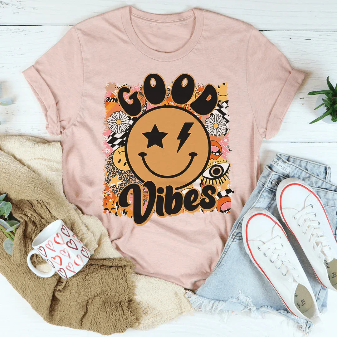 Good Vibes Tee Peachy Sunday T-Shirt