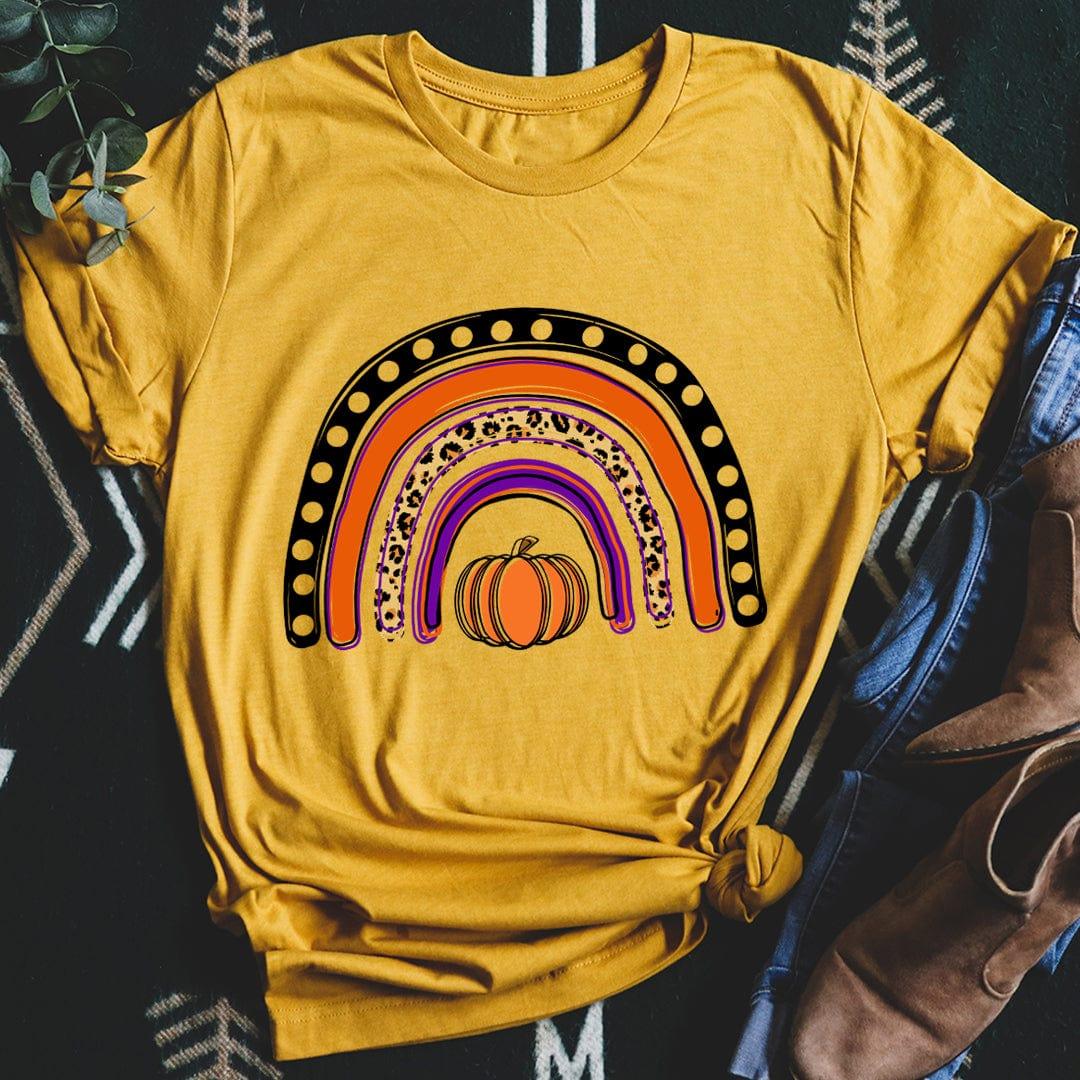 Halloween Rainbow Tee Mustard / S Peachy Sunday T-Shirt