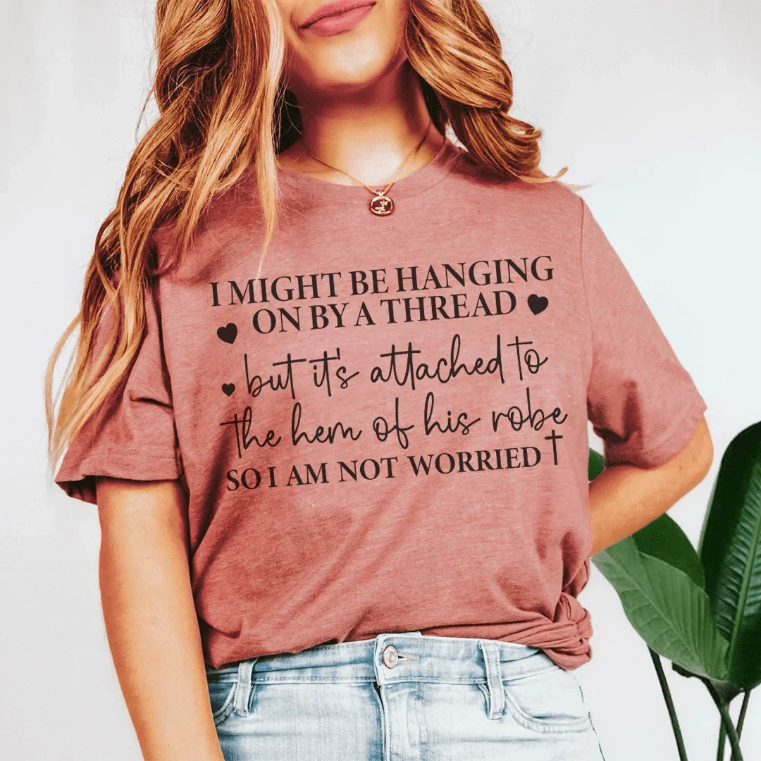 Hanging On By A Thread Tee Mauve / S Peachy Sunday T-Shirt