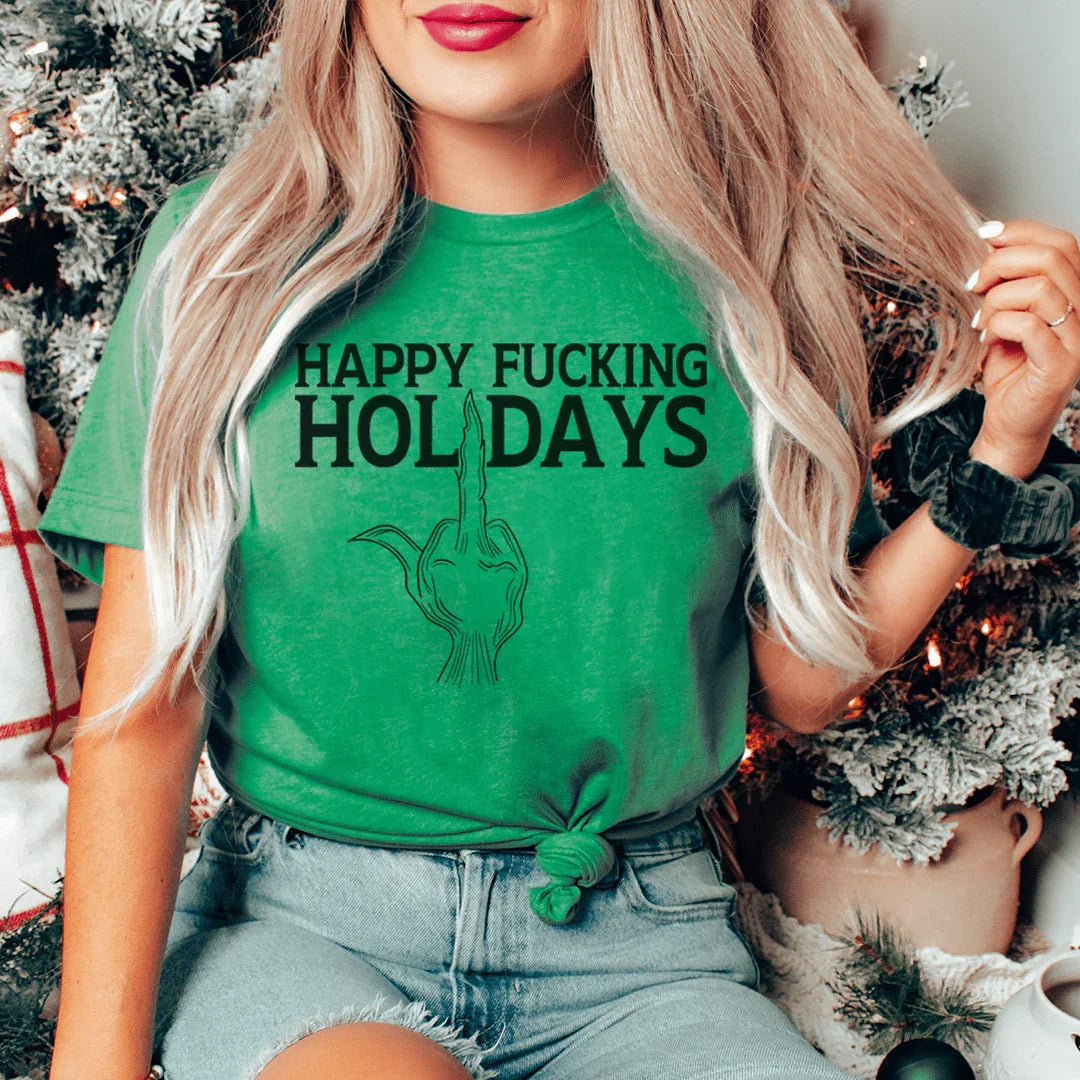 Happy Holidays Tee Kelly / S Peachy Sunday T-Shirt