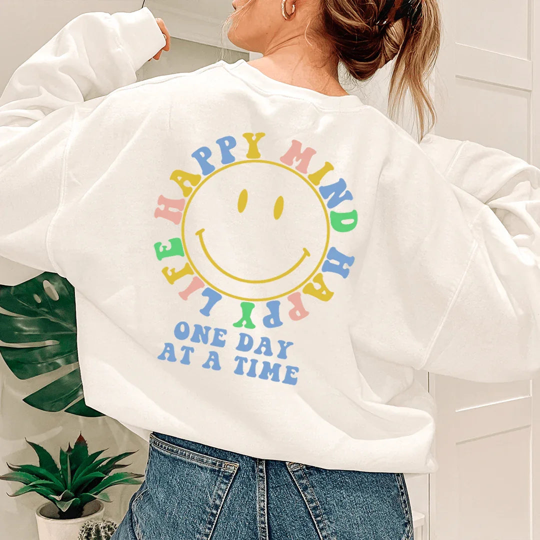 Happy Mind Happy Life Sweatshirt S Peachy Sunday T-Shirt
