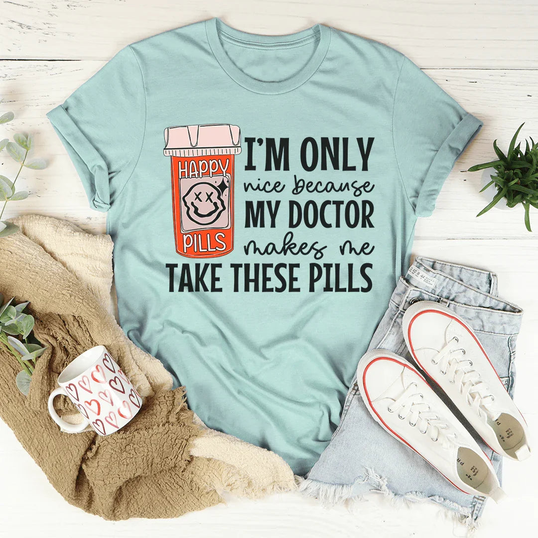 Happy Pills Tee Heather Prism Dusty Blue / S Peachy Sunday T-Shirt