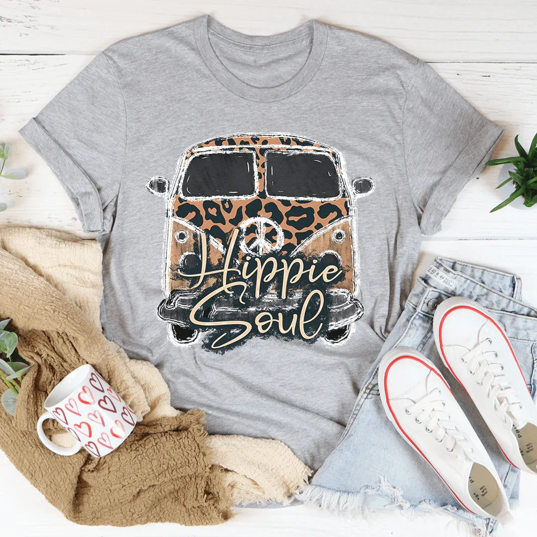 Hippie Soul Leopard Tee Peachy Sunday T-Shirt