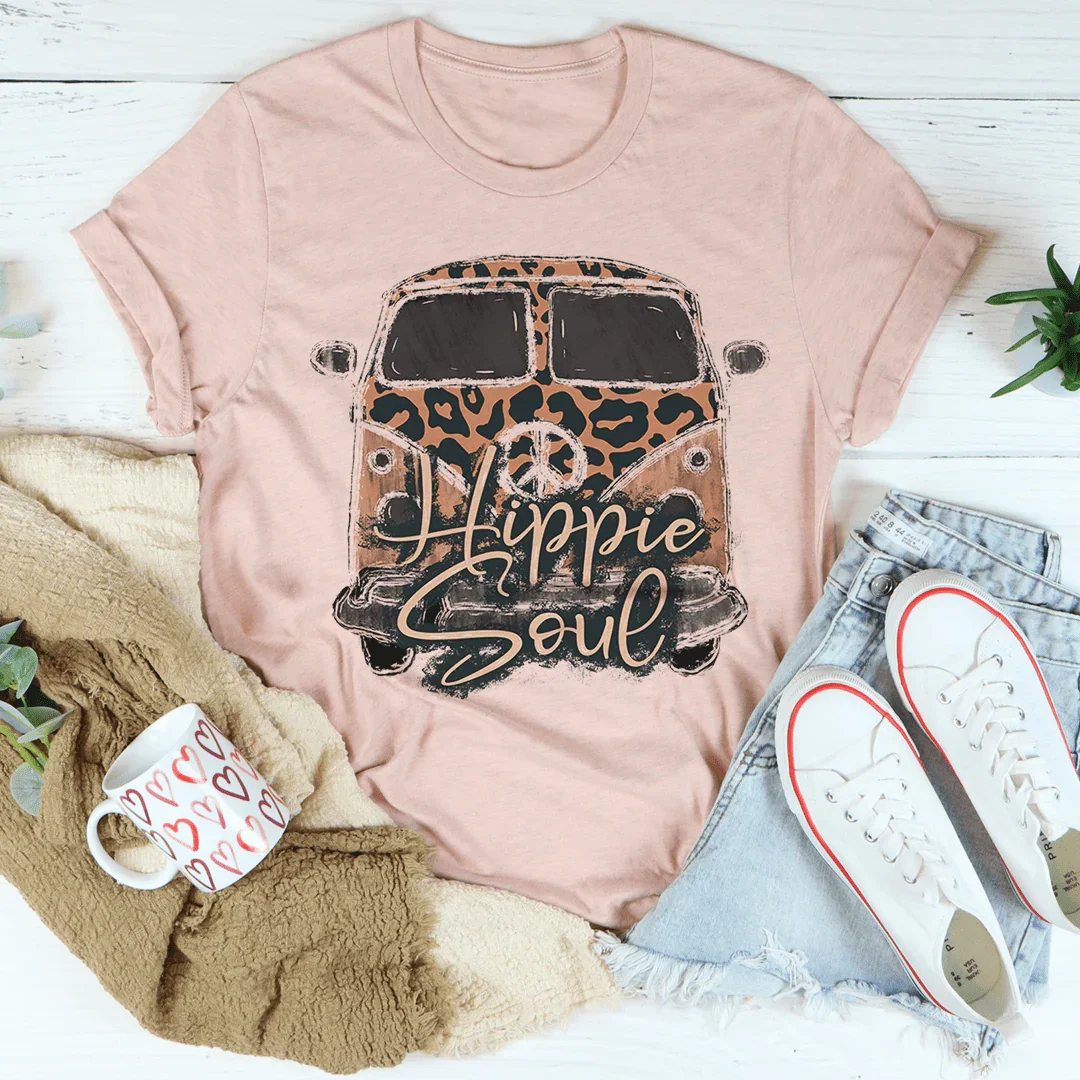 Hippie Soul Leopard Tee Peachy Sunday T-Shirt