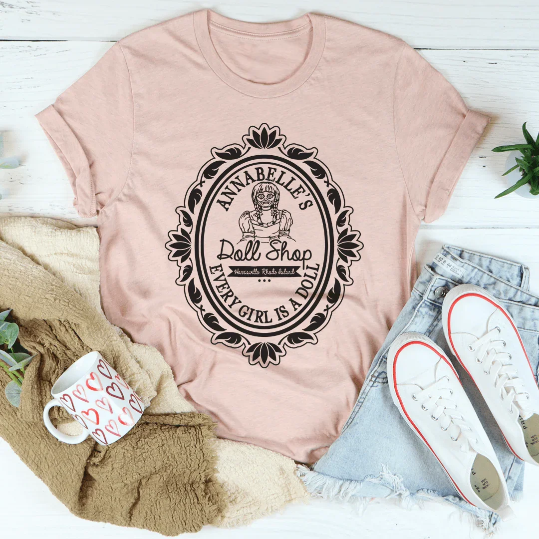Horror Doll Shop Tee Heather Prism Peach / S Peachy Sunday T-Shirt